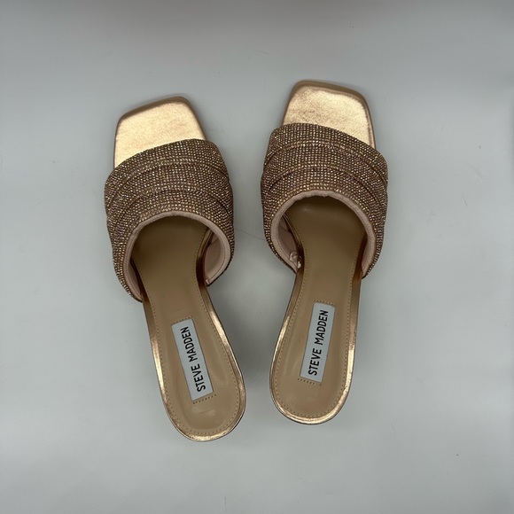 Sandalias Steve Madden Gold Rose nuevo talla 10 - Picture 6 of 13